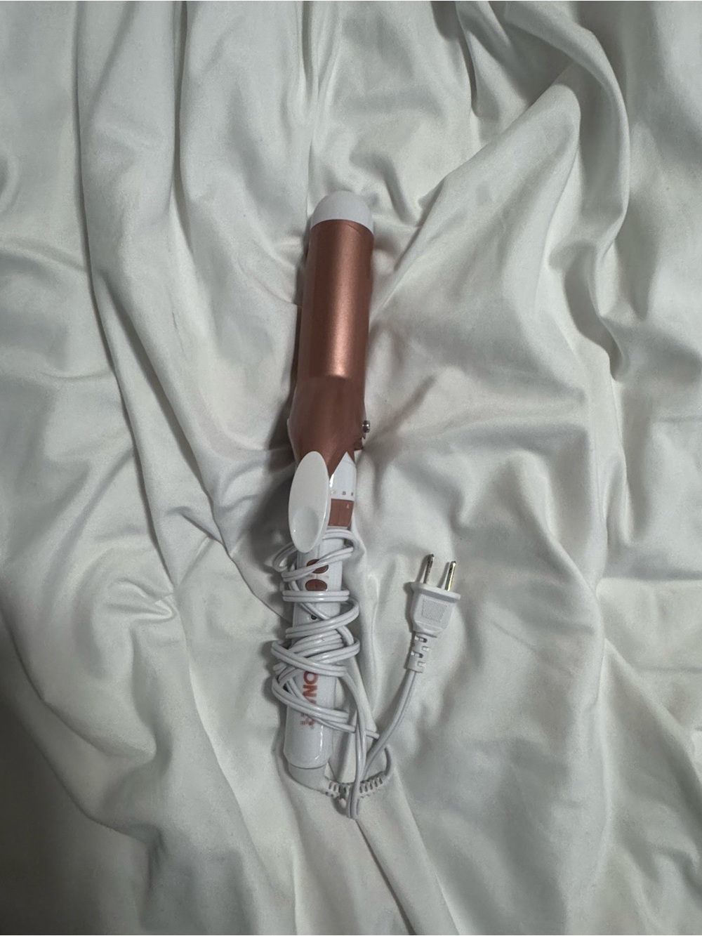 Corded Rose Gold and White Hair Styling Tool